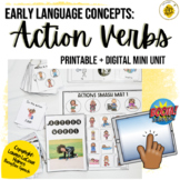 Action Verbs Mini Unit for Speech Therapy | Printable + Digital