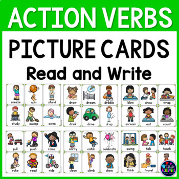Preview of Action Verbs Picture Cards