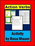 Action Verbs Task Cards & Worksheet Identify Verbs in Sentences