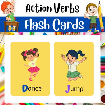 Preview of Action Verbs Vocabulary Photo Cards - Speech Therapy, Autism, ESL, and Special E