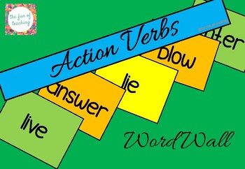 Preview of Action Verbs Word Wall