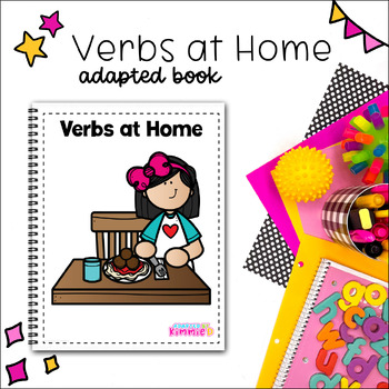 Preview of Verbs Adapted Book for Special Education Action Words Adaptive Circle Time Fun