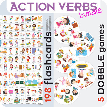 Preview of Action Verbs Bundle 2in1