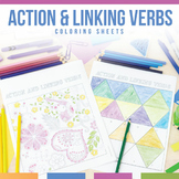 Action and Linking Verbs Coloring Sheet Coloring Grammar Activity