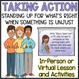 Action and Social Justice Lesson and Activities for In Per