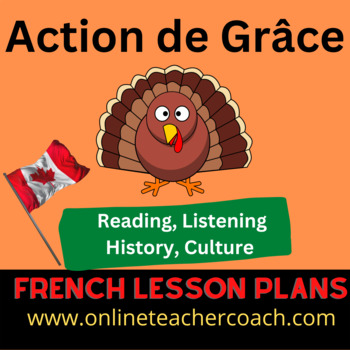 Preview of French Thanksgiving PowerPoint / Action de Grâce en français activities