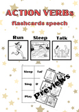 Action verbs flashcards speech therapy esl vocabulary auti