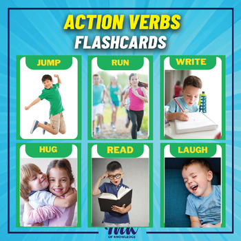 Action verbs flashcards with real picture for kids in Preschool & kinder.