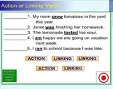 Action vs Linking Verb Exercise for Smartboard