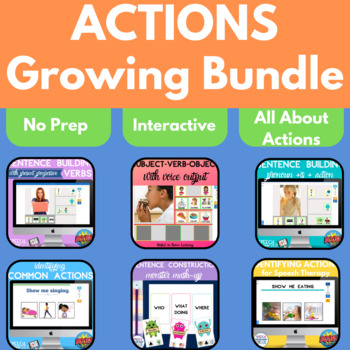 Preview of Actions Growing Bundle for Speech & Language Therapy No Prep