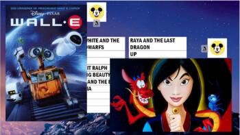 Preview of ActivInspire Disney movies guessing game with songs