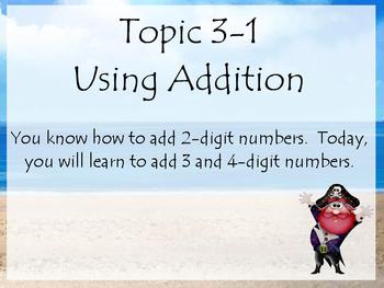 Preview of ActivBoard Smartboard Flipchart 3 & 4-Digit Addition w/Regrouping