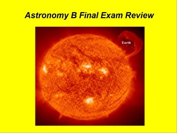 Preview of ActivInspire Astronomy Final Exam Review Semester B