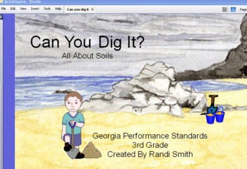 Preview of ActivInspire- Can You Dig It? Soils Flipchart--3rd Grade Georgia