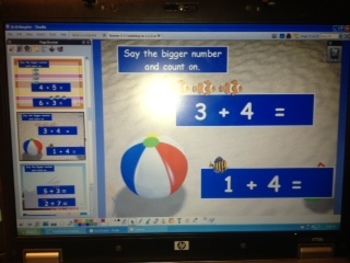 Preview of ActivInspire Flichart - Addition Counting On 1,2,3 or 4 times Grades 1-2 CCSS