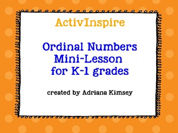 Preview of ActivInspire - Ordinal Number with ActiVotes Questions