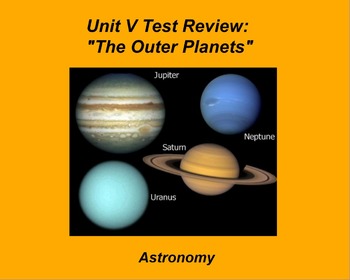 Preview of ActivInspire Unit V Test Review "The Outer Planets"