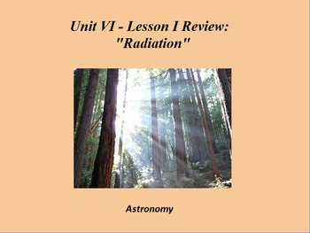 Preview of ActivInspire Unit VI Lesson I Review "Radiation"