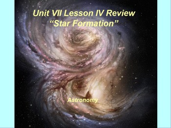 Preview of ActivInspire Unit VII Lesson IV Review "Star Formation"