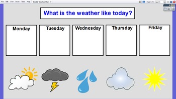ActivInspire Weekly Weather Chart by Praising PreK | TpT