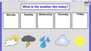 Preview of ActivInspire Weekly Weather Chart