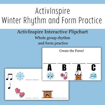 Preview of ActivInspire Winter Rhythm and Forms Practice