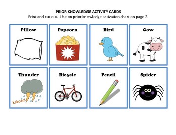 Activating Prior Knowledge Graphic Organizer by Speech Rocks | TpT