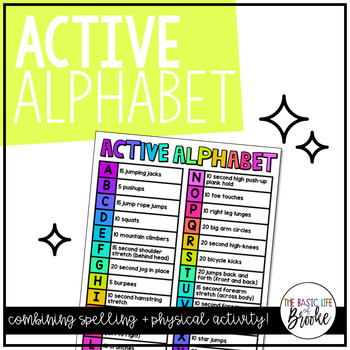Preview of Active Alphabet! | A Spelling + Physical Activity for Distance Learning
