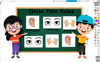 Preview of Active Inspire Circle Time Flipchart August 2023