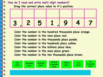 Preview of Active Inspire Place Value NBT.2 - Reading & Writing Numbers Flipchart
