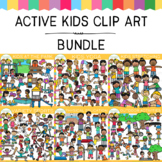 Active Kids in Action Clip Art Bundle