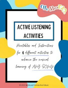 Preview of Active Listening Activities - Music Lesson Printables