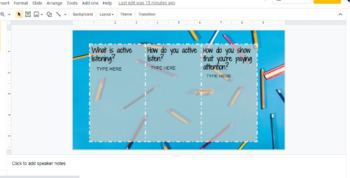 Preview of Active Listening Assignment Google Slides)