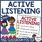 Active Listening Checklist | Free Classroom Poster