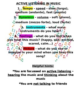 Preview of Active Listening In Music