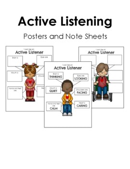 Preview of Active Listening Posters and Notes