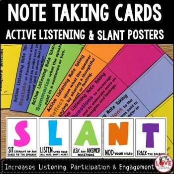 Preview of Note Taking Cards- Active Listening