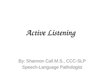 Preview of Active Listening-academic conversations