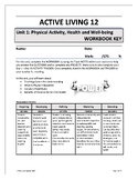 Active Living 12 Unit 1: Physical Health & Well-being BUND