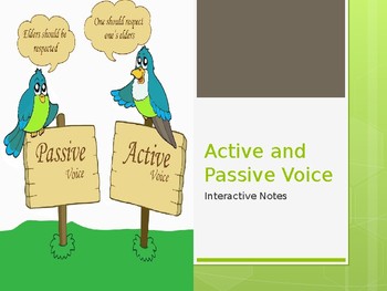 Preview of L8.1b - Active/Passive Voice - Interactive Digital Notes