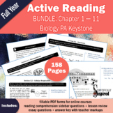 Biology Active Reading Comprehension Passages FULL YEAR | 