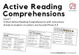 Active Reading Comprehensions - Level 1 - Letters and Soun