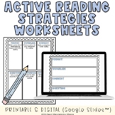 Active Reading Strategies Graphic Organizer l DIGITAL l ED