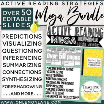 Preview of Active Reading Strategies MEGA BUNDLE/ Reading Skills Anchor Charts & Activities