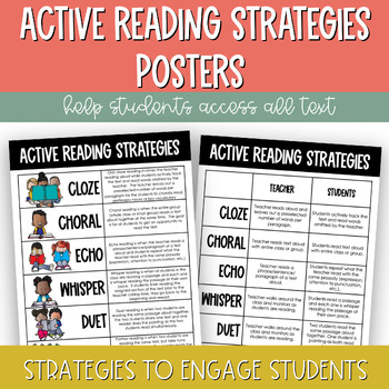 Active Reading Strategies Posters by Hey New Teachers | TPT