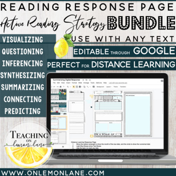 Preview of Active Reading Strategy Digital Response BUNDLE: Reading Comprehension Google