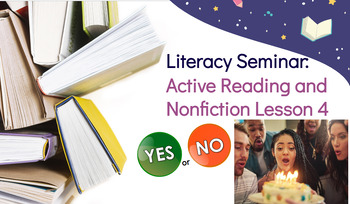 Preview of Active Reading w/ Nonfiction w/ AVID Article Google slides + CER HW - editable!