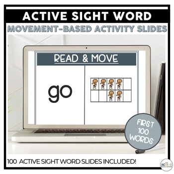 Preview of Active Sight Word Slides (First 100 Words List)