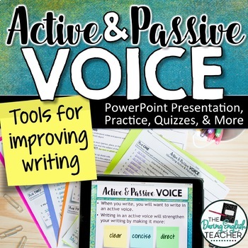 Preview of Active and Passive Voice Unit - PowerPoint, Worksheets, and Test Bundle