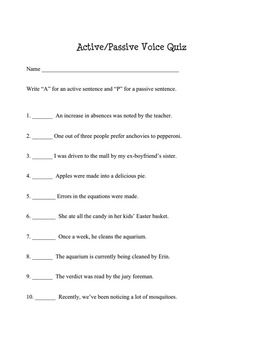 listening quiz NYC and passive voice worksheet